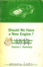 SHOULD WE HAVE A NEW ENGINE？  VOLUME 1     PDF电子版封面     