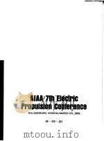 ALAA 7TH ELECTRIC PROPULSION CONFERENCE（ PDF版）