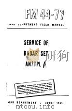 SERVICE OF RADAR SET AN/TPL 1     PDF电子版封面     