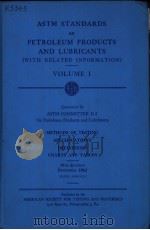 ASTM STANDARDS ON PETROLEUM PRODUCTS AND LUBRICANTS WITH RELATED INFORMATION   VOLUME 1     PDF电子版封面     