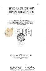 HYDRAULICS OF OPEN CHANNELS     PDF电子版封面    BORIS A.BAKHMETEFF 