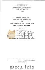 THE INSTITUTE OF PHYSICS AND THE PHYSICAL SOCIETY HANDBOOK OF SCIENTIFIC INSTRUMENTS AND APPARATUS（ PDF版）