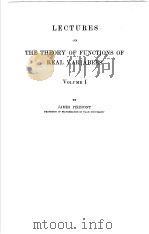 LECTURES ON THE THEORY OF FUNCTIONS OF REAL VARIABLES VOLUME 1（ PDF版）