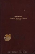 DEVELOPMENTS IN THEORETICAL AND APPLIED MECHANICS  VOLUME 6     PDF电子版封面     