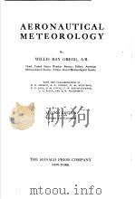 AERONAUTICAL METEOROLOGY  SECOND EDITION     PDF电子版封面     