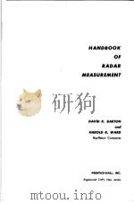 HANDBOOK OF RADAR MEASUREMENT     PDF电子版封面     