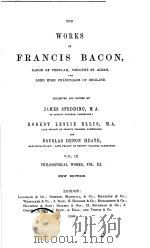 THE WORKS OF FRANCIS BACON  VOL.3     PDF电子版封面     