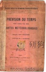 PREVISION DU TEMPS PAR L'ANALYSE DES CARTES METEOROLOGIQUES     PDF电子版封面     