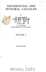 DIFFERENTIAL AND INTEGRAL CALCULUS VOLUME 1 SECOND EDITION     PDF电子版封面    R.COURANT  E.J.MCSHANE 