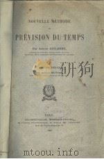 NOUVELLE METHODE DE PREVISION DU TEMPS     PDF电子版封面     