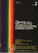 1981 27TH THE OPTICAL INDUSTRY AND SYSTEMS PURCHASING DIRECTORY  BOOK 2   1981  PDF电子版封面     