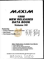 MAXIM 1998 NEW RELEASES DATA BOOK  VOLUME 7（ PDF版）