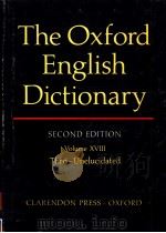 THE OXFORD ENGLISH DICTIONARY  SECOND EDITION  VOLUME 18（1989 PDF版）