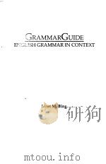GRAMMAR GUIDE ENGLISH GRAMMAR IN CONTEXT   1989年  PDF电子版封面    JANET M.BING 