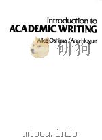 INTRODUCTION TO ACADEMIC WRITING   1988  PDF电子版封面  0201145073   