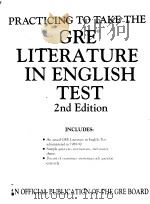 PRACTICING TO TAKE THE GRE LITERATURE IN ENGLISH TEST  2ND EDITION   1990  PDF电子版封面  0446392030   