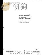 MICRO MOTION ELITE SENSOR     PDF电子版封面     