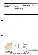 BASIC SYNTAX MANUAL  IM 34A1D11-11E     PDF电子版封面     