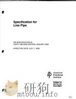 SPECIFICATION FOR LINE PIPE     PDF电子版封面     