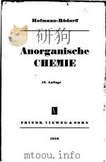 ANORGANISCHE CHEMIE     PDF电子版封面    KARL A.HOFMANN 