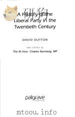 A HISTORY OF THE LIBERAL PARTY IN THE TWENTIETH CENTURY（ PDF版）
