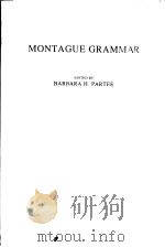 MONTAGUE GRAMMAR     PDF电子版封面    BARBARA H.PARTEE 