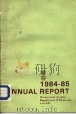 ANNUAL REPORT  DEPARTMENT OF PERSONNEL AND ADMINISTRATVE REEORMS  1984-85     PDF电子版封面     