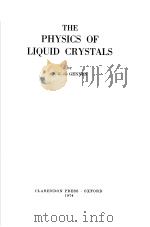 THE PHYSICS OF LIQUID CRYSTALS     PDF电子版封面    P.G.DE GENNES 