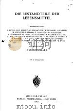 HANDBUCH DER LEBENSMITTELCHEMIE     PDF电子版封面    J.SCHORMULLER 