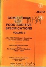 COMPENDIUM OF FOOD ADDITIVE SPECIFICATIONS  VOLUME 2     PDF电子版封面  9251033765   