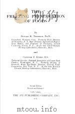 THE FREEZING PRESERVATION OF FOODS     PDF电子版封面     