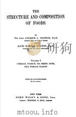 THE STRUCTURE AND COMPOSITION OF FOODS  VOLUME 1     PDF电子版封面     