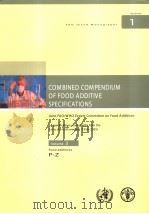 FAO JECFA MONOGRAPHS1  COMBINED COMPENDIUM OF FOOD ADDITIVE SPECIFICATIONS  VOLUME3 FOOD ADDITIVES P     PDF电子版封面  9251053944   