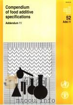 FAO FOOD AND NUTRITION PAPER52ADD.11  COMPENDIUM OF FOOD ADDITIVE SPECIFICATIONS ADDENDUM11     PDF电子版封面  9251050023   