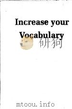 INCREASE YOUR VOCABULARY（ PDF版）