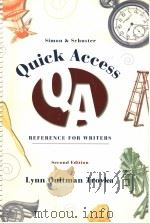 SIMON & SCHUSTER QUICK ACCESS REFERENCE FOR WRITERS  SECOND EDITION     PDF电子版封面    LYNN QUITMAN TROYKA 