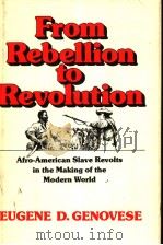 FROM REBELLION TO REVOLUTION  AFRO-AMERICAN SLAVE REVOLTS IN THE MAKING OF THE MODERN WORLD     PDF电子版封面  0807105864  EUGENE D. GENOVESE 