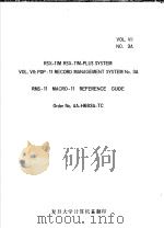 RSX-11M/RSX-11M-PLUS SYSTEM VOL.VLL:PDP=11RECORD MANAGEMENT SYSTEM NO.3A  RMS=11 MACRO=11 REFERENCE     PDF电子版封面    复旦大学计算机系翻印 