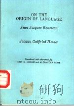 ON THE ORIGIN OF LANGUAGE     PDF电子版封面     