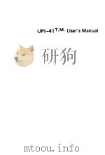 UPI-41 T.M. USER‘S MANUAL     PDF电子版封面     