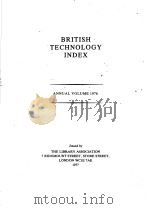 BRITISH TECHNOLOGY INDEX  ANNUAL VOLUME 1976（ PDF版）