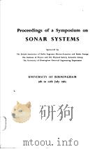 PROCEEDIGS OF A SYMPOSIUM ON SONAR SYSTEMS（ PDF版）