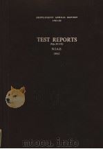 SUPPLEMENT ANNUAL REPORT 1961-62 TEST REPORTS NOS 301-342     PDF电子版封面    N.I.A.E. 