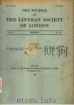 THE JOURNAL OF THE LINNEAN SOCIETY OF LONDON VOL.LV NO.360     PDF电子版封面     