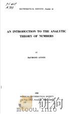 AN INTRODUCTION TO THE ANALYTIC THEORY OF NUMBERS（ PDF版）