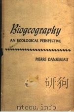 BIOGEOGRAPHY AN ECOLOGICAL PERSPECTIVE（ PDF版）