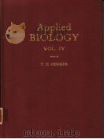 APPLIED BIOLOGY  VOLUME 4     PDF电子版封面  0120409046  T.H.COAKER 