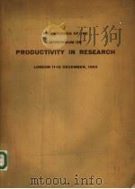 PRODUCTIVITY IN RESEARCH     PDF电子版封面     