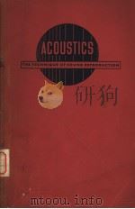 ACOUSTICS     PDF电子版封面    G.W.MACKENZIE 