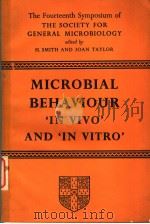 MICROBIAL BEHAVIOUR IN VIVO AND IN VITRO（ PDF版）